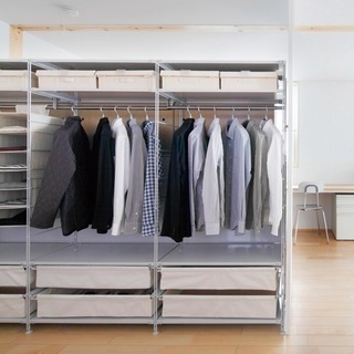 無印良品 スチールユニットシェルフ 高さ175.5cm×幅112cm×奥行き41cmの画像