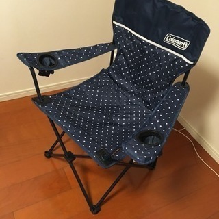 【差し上げます】Coleman アクションチェア（ネイビードット）の画像