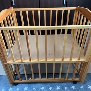 ハピネスベビーベッド ミニサイズ 専用布団つきの画像