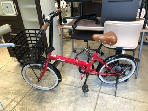 jeep 折りたたみ自転車 6段変速 20インチ レッド