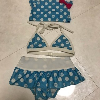 水着 スイムウェア 80 3点セット ネコミミ ビキニの画像