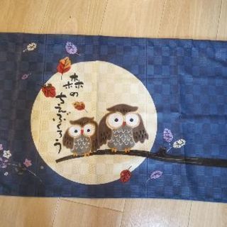美品のれん3枚セット　ネコ柄ふくろう柄リーフ柄の画像
