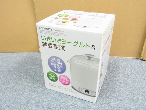 値下げ品 新品 ROOMMATE ヨーグルトメーカー いきいきヨーグルト\u0026納豆家族 EB-RM700A