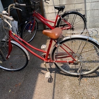 自転車 赤 26インチ 変速付き