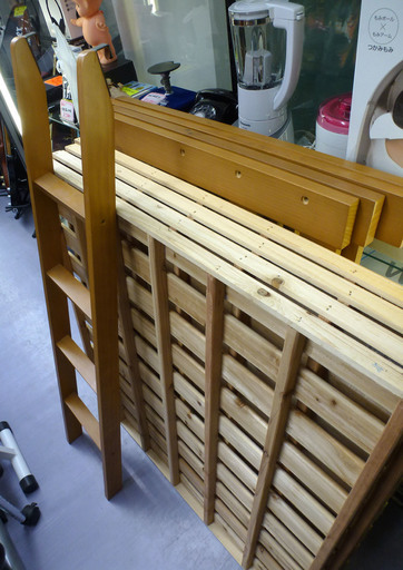 PayPay可 手稲リサイクル 2段ベッド  木製 ライトブラウン ￥19,800-