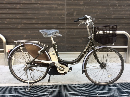 ブリヂストン　アシスタ　新基準　子供乗せ　8,1AH　24インチ　緑　パス　ビビ　神戸市　電動自転車　地域限定