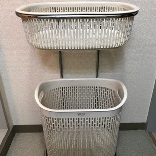 ランドリー バスケット 洗濯 カゴ 可動式