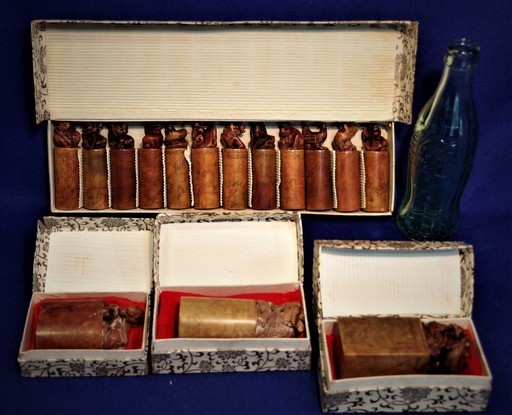 石の印材干支などまとめて2.4㎏　篆刻