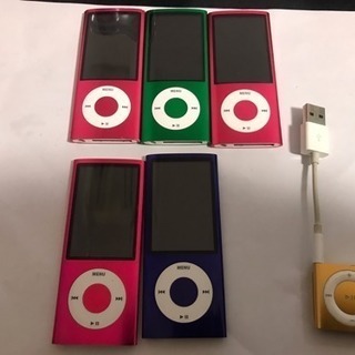 【2000円～ばら売りOK郵送も無料でOK】iPodnano5世代、iPodshuffle4世代　ケーブル付