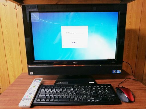 【30万円】NEC 一体型PC VALUESTAR VW670WG6B　地デジ＋録画、Office、キーボード、マウス、リモコン付