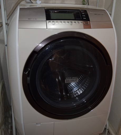 2021年までのヤマダ保障付！★ 日立 風アイロン ナイアガラ洗浄 ■ 11kg ビッグドラム 洗濯乾燥機 ヒートリサイクル ◆ BD-V9800R