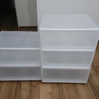 無印良品 収納ケース5個キャスター付き