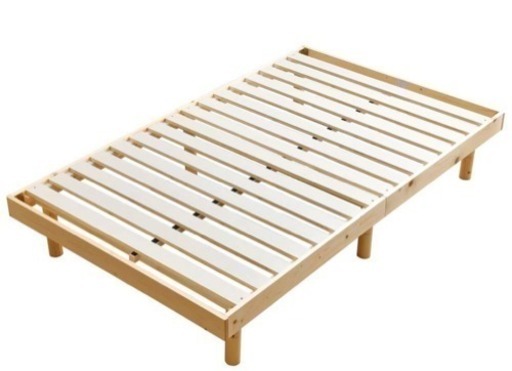 新品 送料無料 タンスのゲン すのこベッド シングルベッド 天然木 3段階高さ調節 耐荷重:約200kg ナチュラル 11719094 11 【61884】