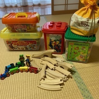 ブロック、木製レールトイ