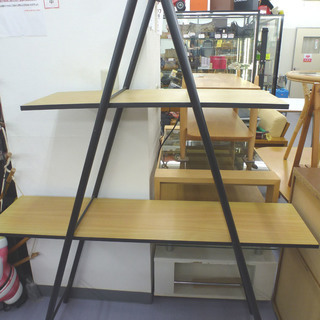  オープンラック 幅120cm×奥行35.5cm×高さ148.3cm オープンシェルフ 2段 木 棚 札幌市手稲区の画像