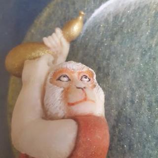 高級珊瑚 孫悟空 置物 骨董品 80万円の画像