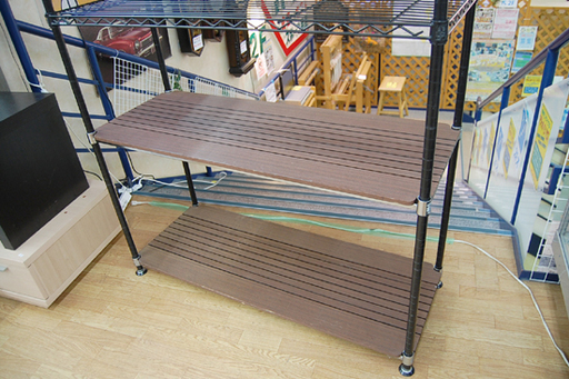 HOME ERECTA/ホームエレクタ 5段 メタルラック ウッドシェルフ ワイヤーシェルフ 棚 整理棚 陳列棚 収納棚 ☆ PayP