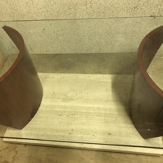 ローテーブル 座卓 ガラス天板 大理石台 事務所 会社 応接 幅130cm×奥行70cm×高さ43cmの画像