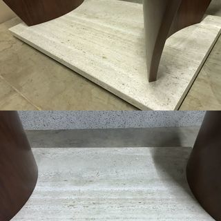 ローテーブル 座卓 ガラス天板 大理石台 事務所 会社 応接 幅130cm×奥行70cm×高さ43cmの画像