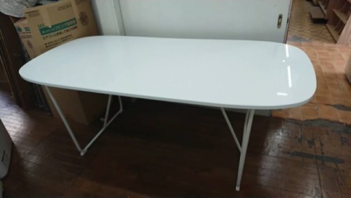 【IKEA】テーブル ダイニングテーブル ホワイト 幅185cm