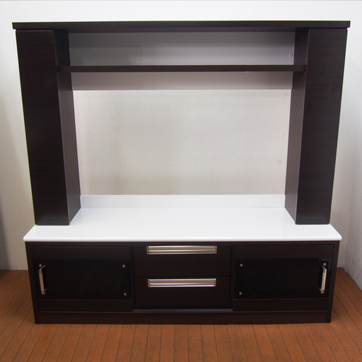 良品 新品9万円程度 マナベインテリアハーツ テレビボード 壁面収納 幅155 高さ150 TV台 (FA65)