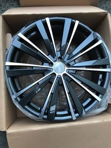 新品アルミホイール 20インチ 7.5J PCD100５穴 ブラックポリシユ 4本セット