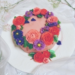 いわき初❤︎あんフラワーケーキレッスン！の画像