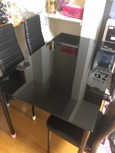 引越しの為早急。価格相談有り。ガラステーブル セット