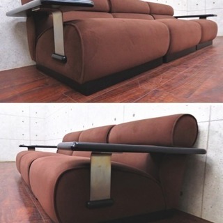 MORISHIGE/森繁 志貴シリーズ ブラウン 高級3人掛けソファー