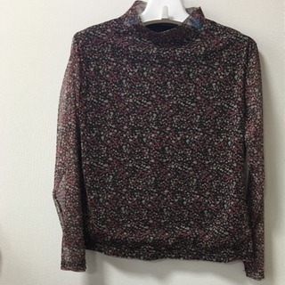 花柄 レトロ薄手長袖 Mサイズの画像