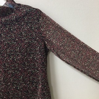 花柄 レトロ薄手長袖 Mサイズの画像