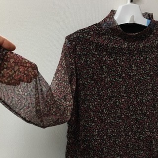 花柄 レトロ薄手長袖 Mサイズ