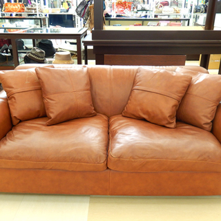 HALO アスプルンド ギルソファー付属　クッション　レザー　ブラウン 札幌市/清田区 アスプルンド ハロー ギルソファ 3人掛け 総本革