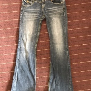 フレアウォッシュオーバーダイGパン☆ジーンズズボン☆パンツ☆メンズ70Мの画像