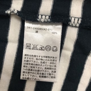 GUジーユー☆ボーダー☆半袖Tシャツメンズ子供服紳士☆Мの画像