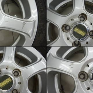 00024 スズキ MRワゴン MF22S 社外アルミホイール＋スタッドレスタイヤ ４本の画像