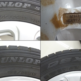 00024 スズキ MRワゴン MF22S 社外アルミホイール＋スタッドレスタイヤ ４本の画像