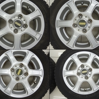 00024 スズキ MRワゴン MF22S 社外アルミホイール＋スタッドレスタイヤ ４本の画像