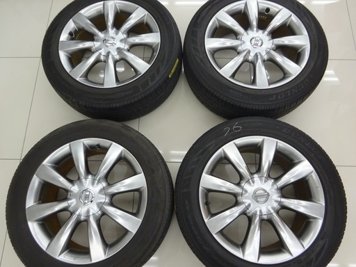 00026 日産 スカイラインクロスオーバー NJ50 純正アルミホイール＋サマータイヤ ４本