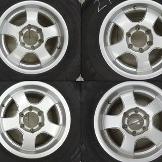 00027 三菱 パジェロ アルミホイール＋スタッドレス ４本の画像