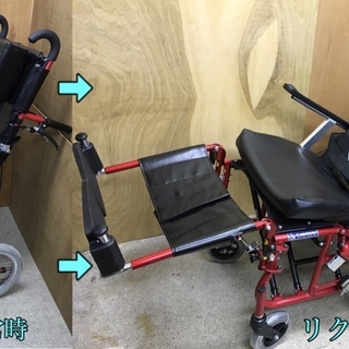 中古 ティルトリクライニング車いす KPF16-40 カワムラサイクルの画像