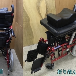 中古 ティルトリクライニング車いす KPF16-40 カワムラサイクルの画像