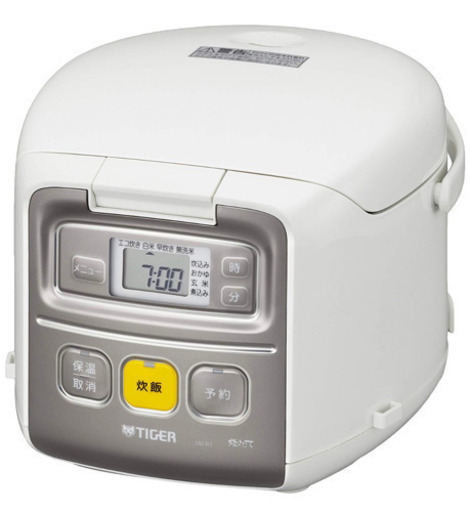 新品 送料無料 タイガー 炊飯器 マイコン 3合 多機能炊飯 エコ炊き ホワイト 炊きたて ミニ JAI-R551-W