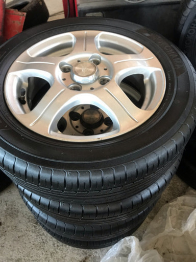 155/65/13. アルミホイール付き、車に取り付け無料