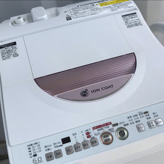 美品！シャープ 洗濯機 6kg 15年製◇ES-TG60L◇ステンレス穴なし