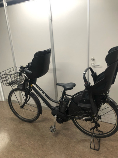 ブリジストン ハイディーツー（2016年購入） 後付け前乗せシート付 3人乗り仕様【室内保管】【前カゴ大付】