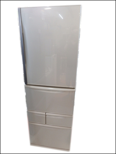 TOSHIBA/東芝 5ドア冷凍冷蔵庫 置けちゃうスリム 427L 右開き 2011年製