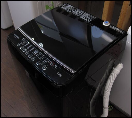 新生活！18360円 ハイセンス全自動 洗濯機 5,5kg 16年 HW-G55E4KK 黒