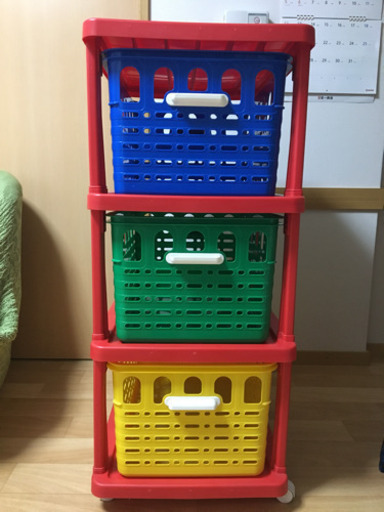 【値下げしました！】バスケットラック おもちゃ入れ