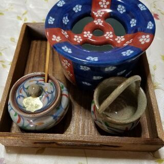 清水焼  薬味入れ ようじ入れ      可愛い茶こぼし